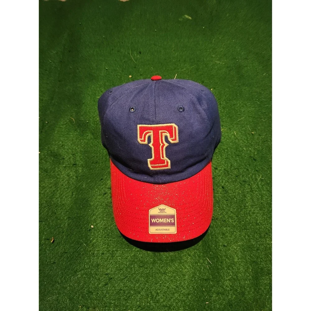 Texas Rangers Women's Glittery Adjustable Hat (BR)